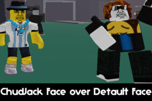 ChudJack Face over Default Face Skins for Roblox